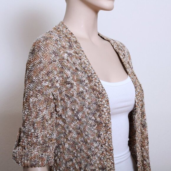 Chico's Knit Open Cardigan with Sleeve Strap Multicolors Women Size S - Picture 6 of 10